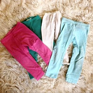 Set of 4 girls leggings 18-24 months to 3t